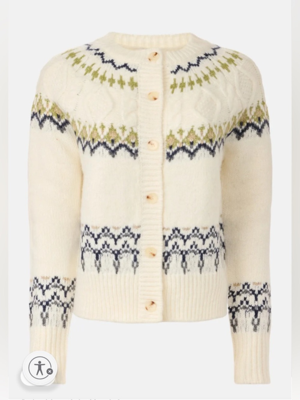 Fifteen Twenty Astrid Fair Isle Cardigan M - Picture 5 of 14